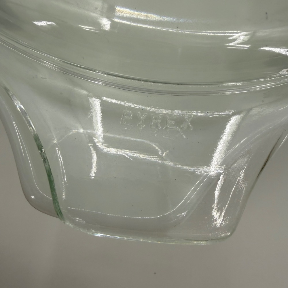 Vintage Pyrex 474-B Verde Green Square Flowers 1.5Q‎ Casserole Dish + Lid - Picture 10 of 11